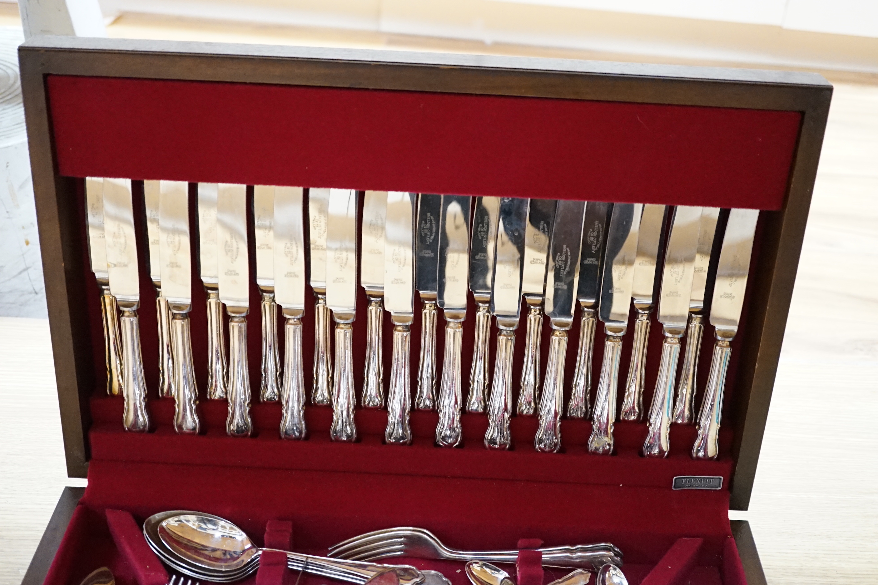 A canteen of plated flatware